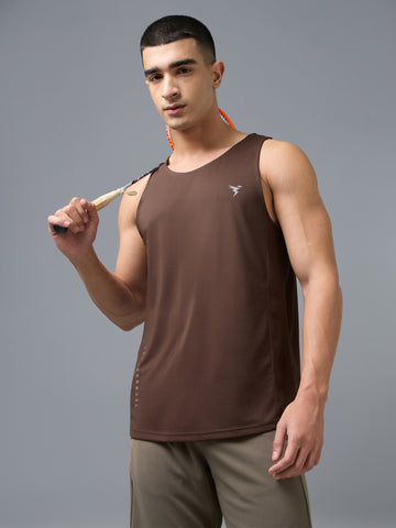 Men Jacquard Slim Fit Crew Neck Innerwear Vest with VENTMESH