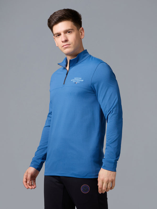 Men Slim Fit Gym, Dry Fit Sports T-Shirt with TECHNO DRY