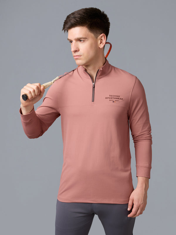 Men Slim Fit Gym, Dry Fit Sports T-Shirt with TECHNO DRY