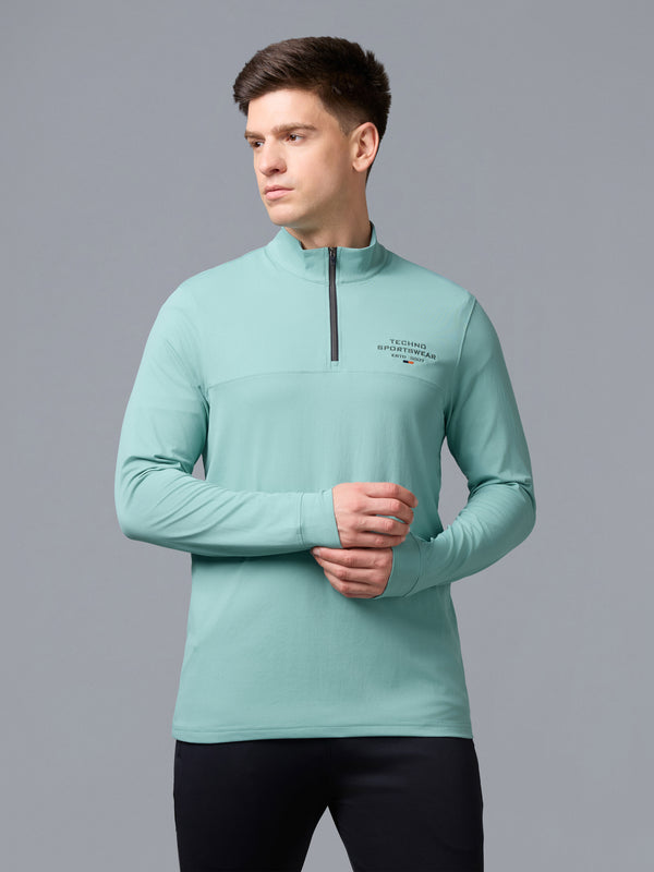 Men Slim Fit Gym, Dry Fit Sports T-Shirt with TECHNO DRY