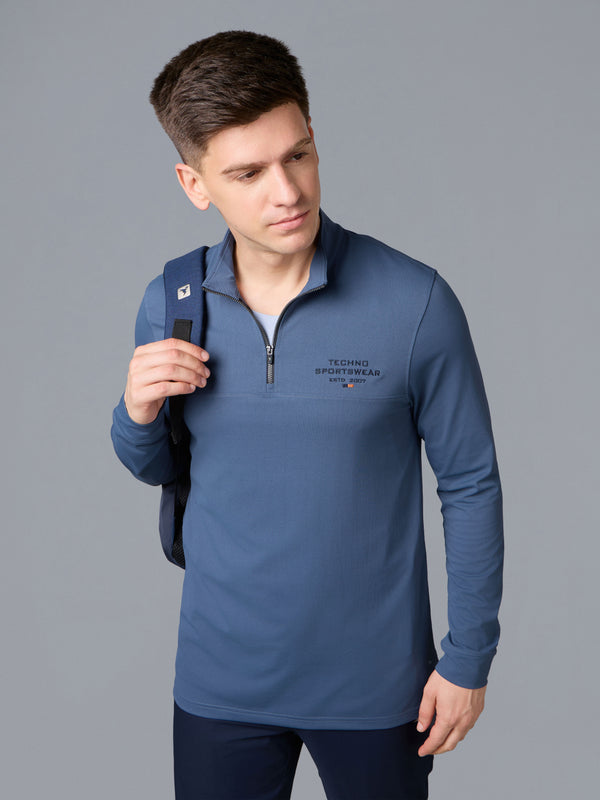 Men Slim Fit Gym, Dry Fit Sports T-Shirt with TECHNO DRY