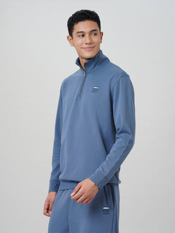 Men's Regular Fit Mock Neck Zip Sweatshirt with CLOUDFLEX