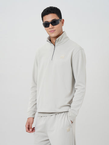 Men's Regular Fit Mock Neck Zip Sweatshirt with CLOUDFLEX