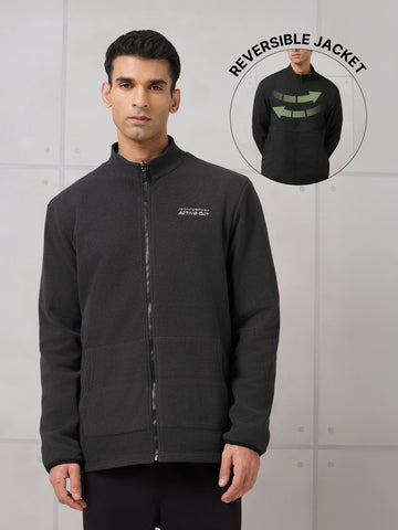 Men Kangaroo Pocket Reversible Winter Jacket with TECHNOWARM+