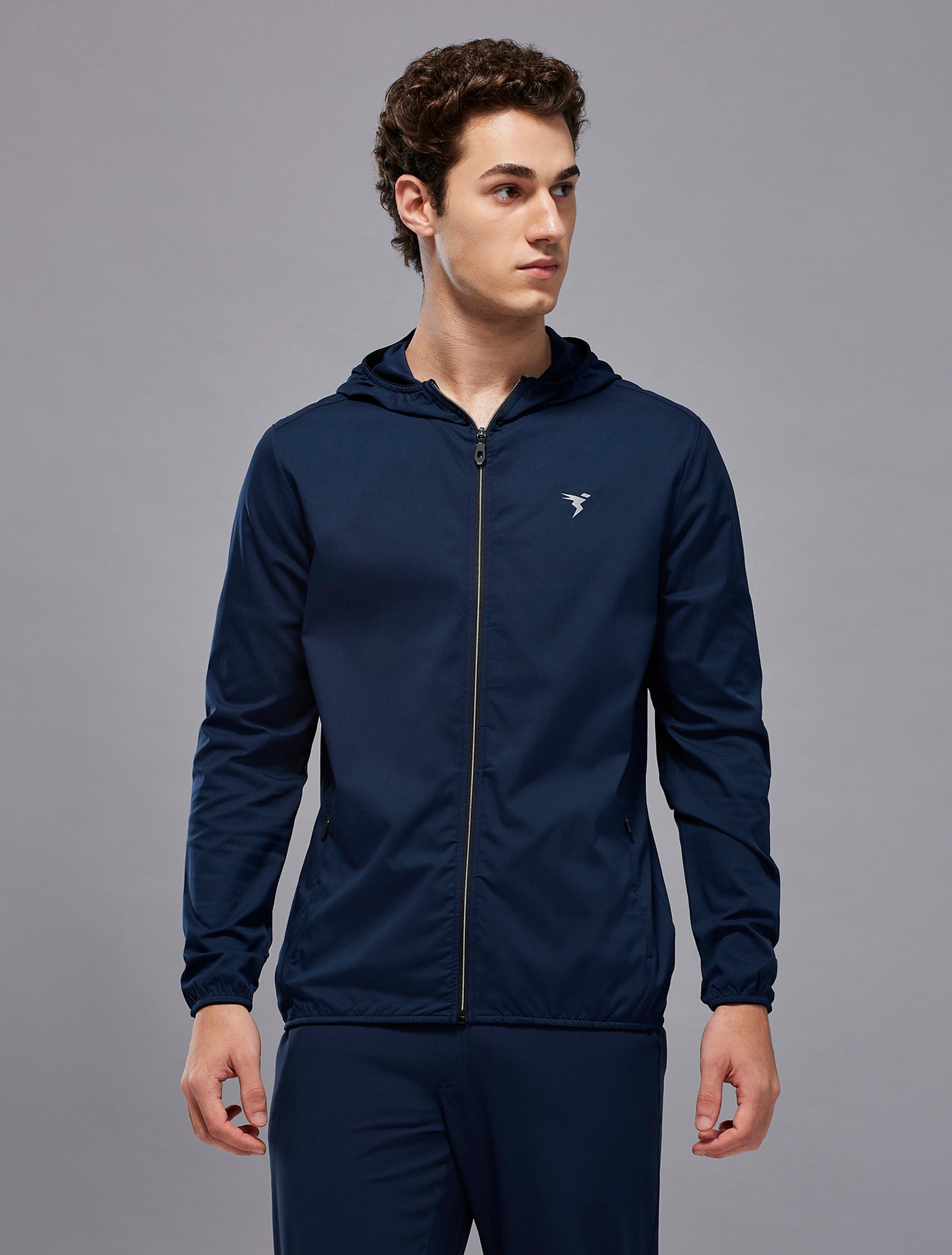 ICE&TECHNO TIMES TECHNO ZIP HOOD BULE M