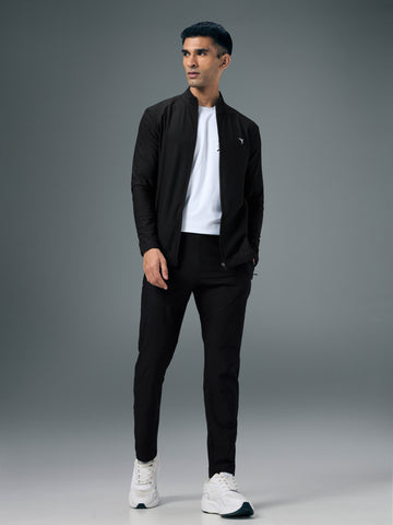 Men Solid Slim Fit Mock Tracksuits with DURACOOL+