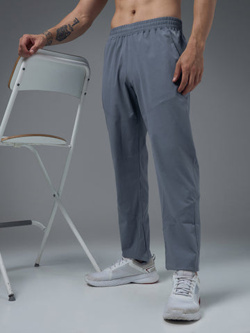 Men Solid Regular Fit Trackpants with TS FLEXI