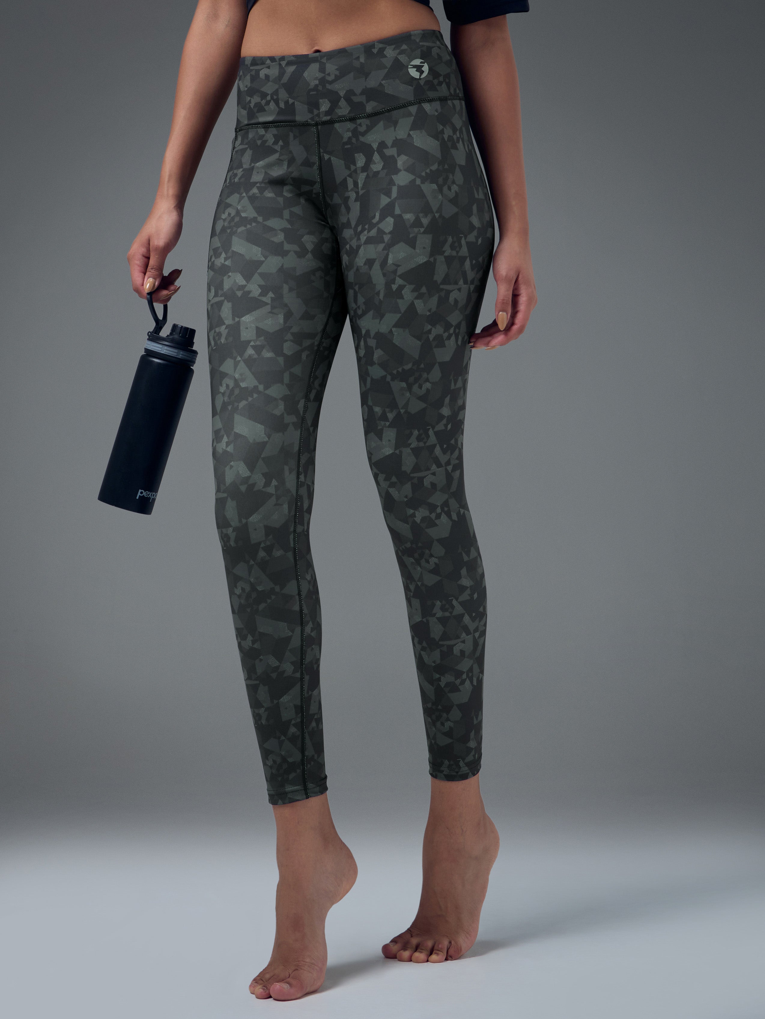 Women Printed Slim Fit Tights with ELASTO PLUS