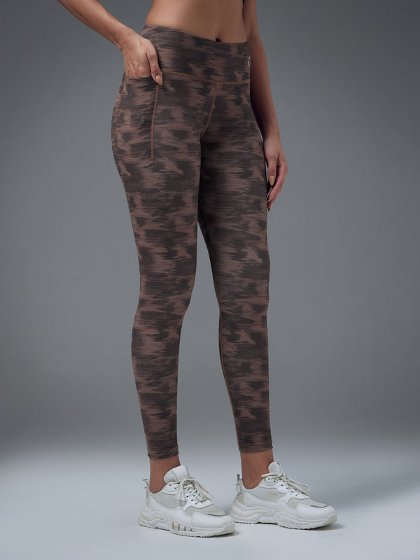 Women Printed Slim Fit Tights with ELASTO PLUS