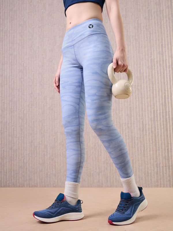 Women Printed Slim Fit Tights with ELASTO PLUS