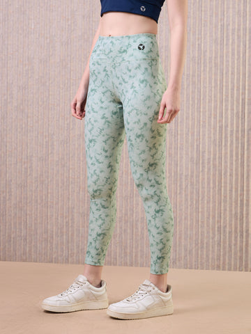 Women Printed Slim Fit Tights with ELASTO PLUS