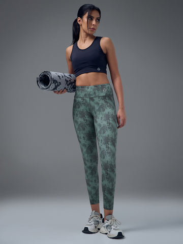 Women Printed Slim Fit Tights with ELASTO PLUS