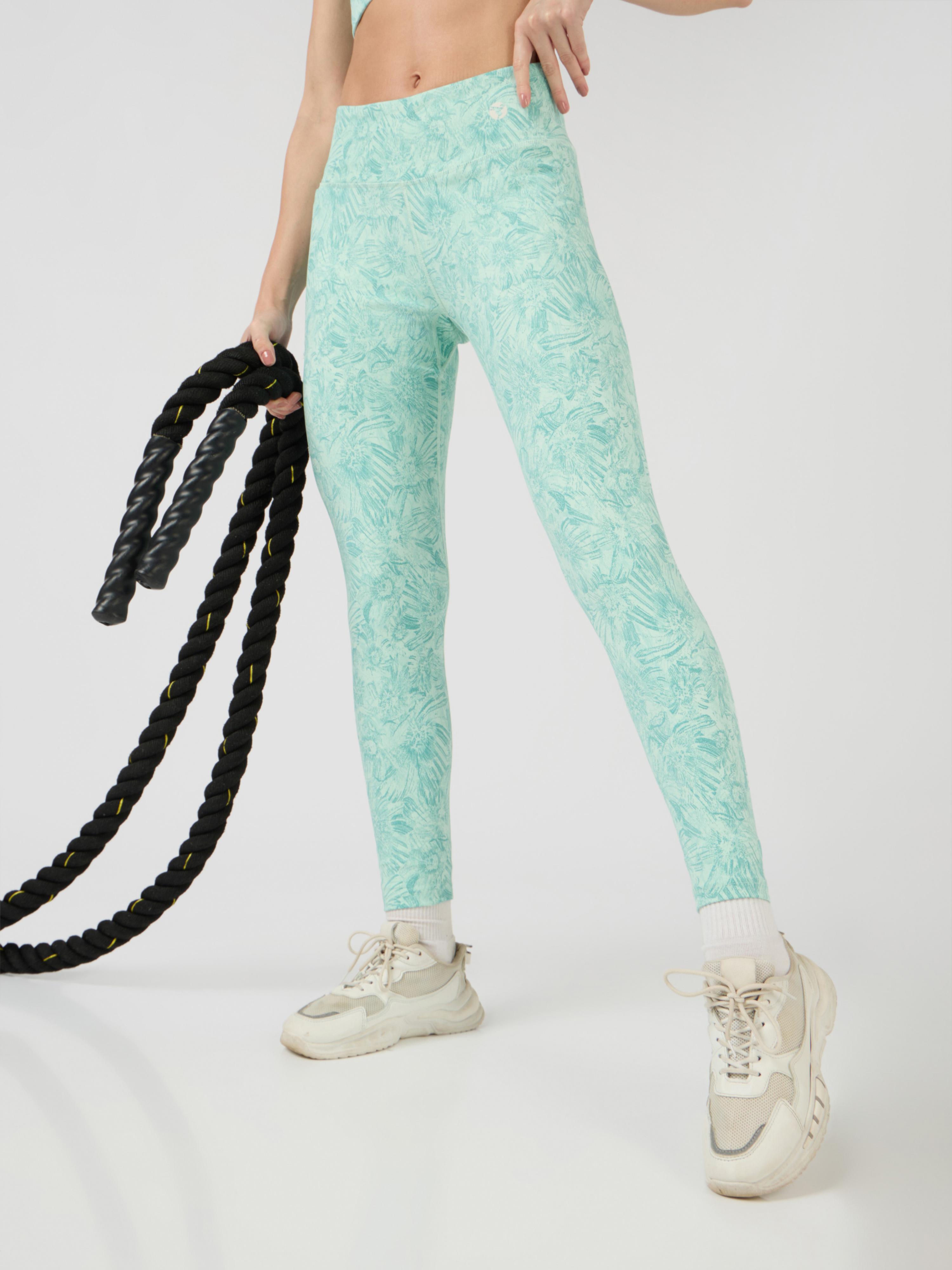 Women Printed Slim Fit Tights with ELASTO PLUS