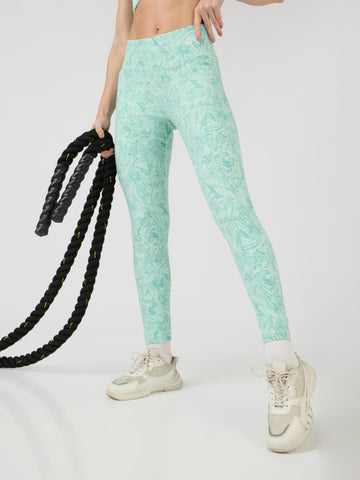 Women Printed Slim Fit Tights with ELASTO PLUS