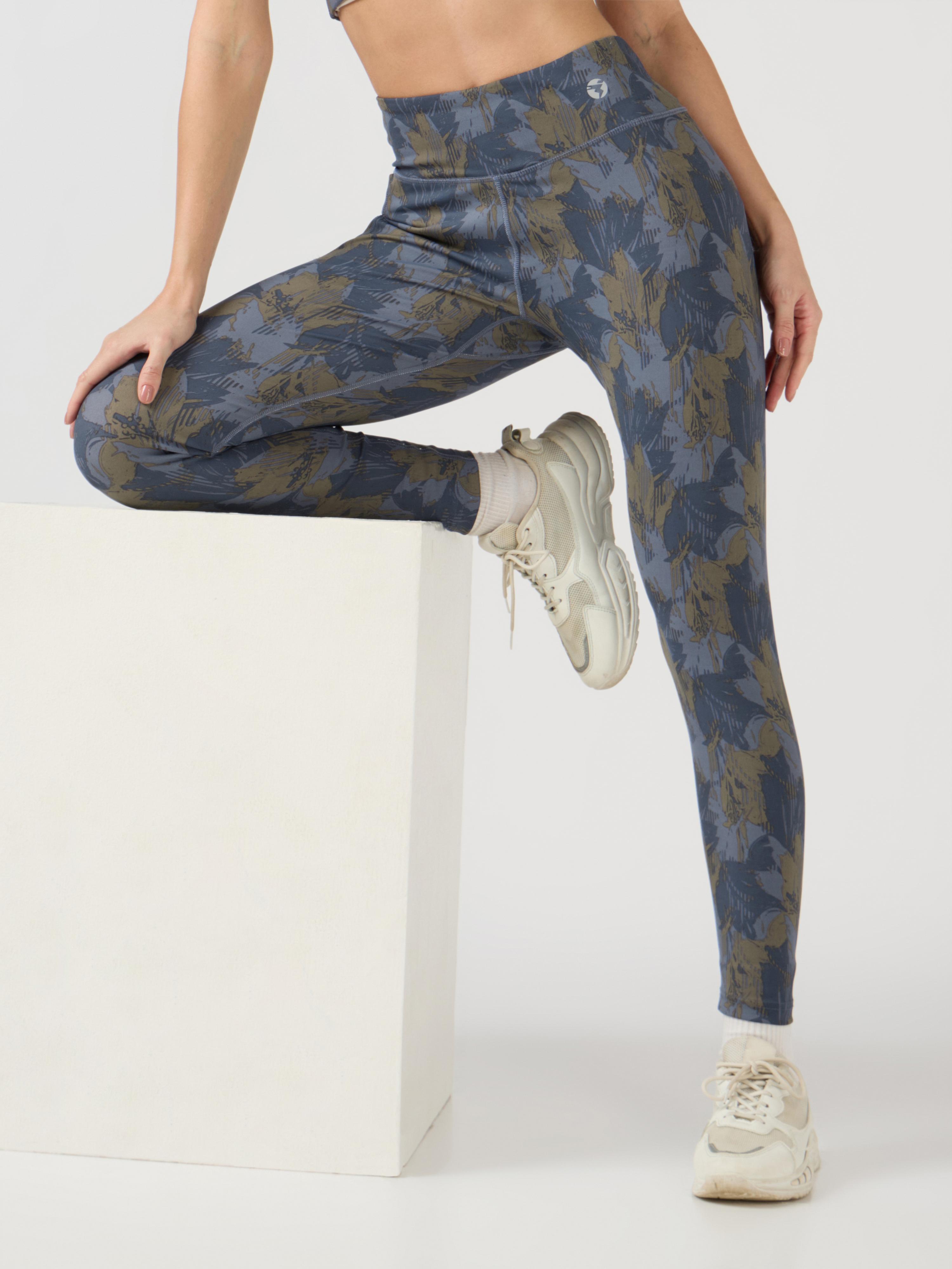 Women Printed Slim Fit Tights with ELASTO PLUS