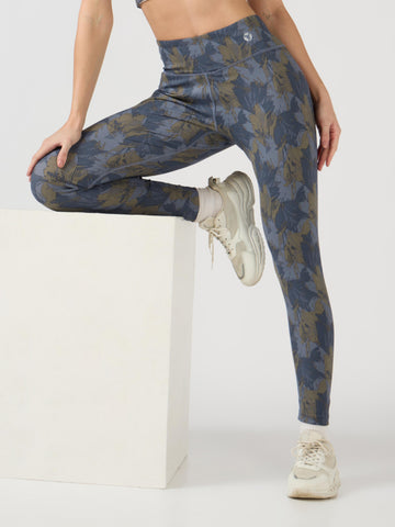 Women Printed Slim Fit Tights with ELASTO PLUS