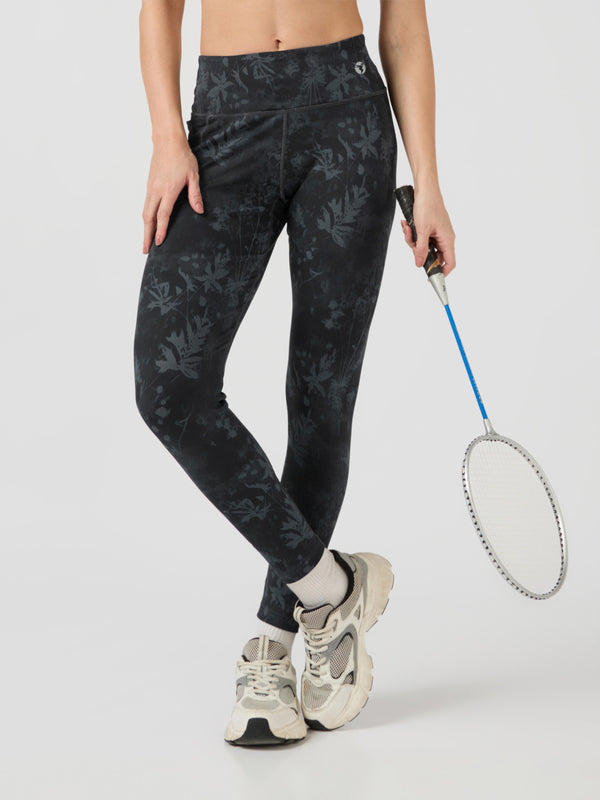 Women Printed Slim Fit Tights with ELASTO PLUS