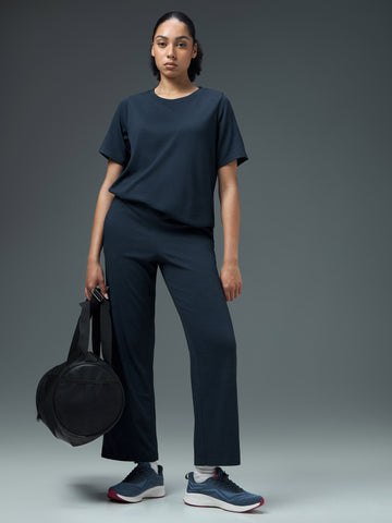 Women Cubic Melange Relaxed Fit Co-ord Set with DOUBLE COOL