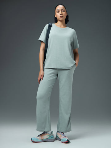 Women Cubic Melange Relaxed Fit Co-ord Set with DOUBLE COOL