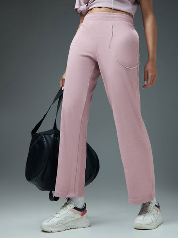 Women Cubic Melange Relaxed Fit Trackpants with DOUBLE COOL