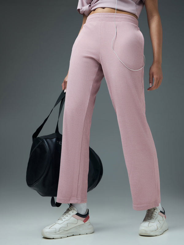 Women Cubic Melange Relaxed Fit Trackpants with DOUBLE COOL