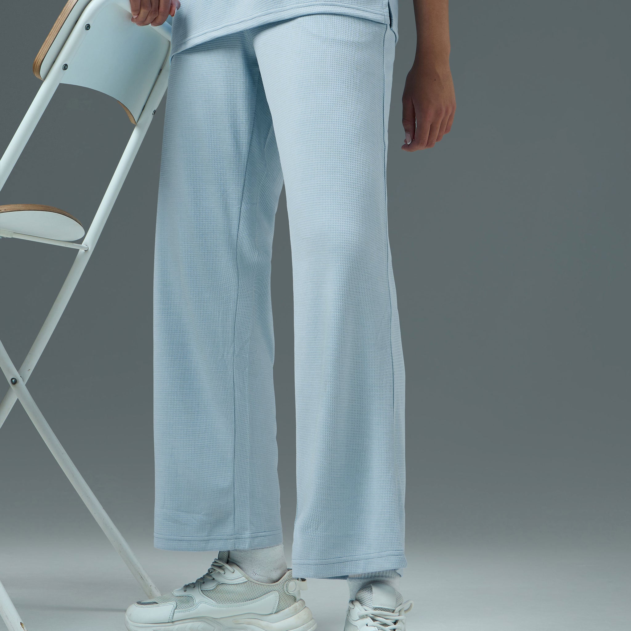 Women Cubic Melange Relaxed Fit Trackpants with DOUBLE COOL