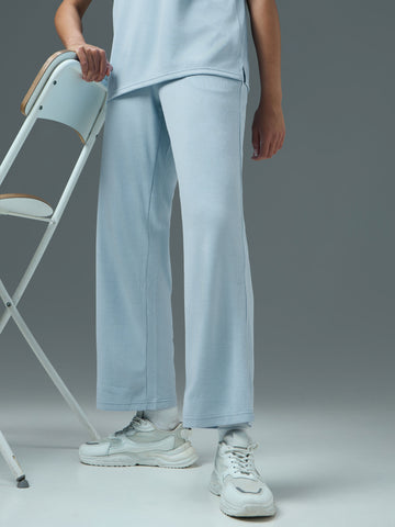 Women Cubic Melange Relaxed Fit Trackpants with DOUBLE COOL