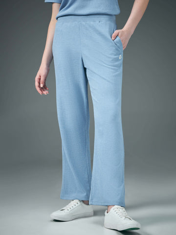 Women Cubic Melange Relaxed Fit Trackpants with DOUBLE COOL