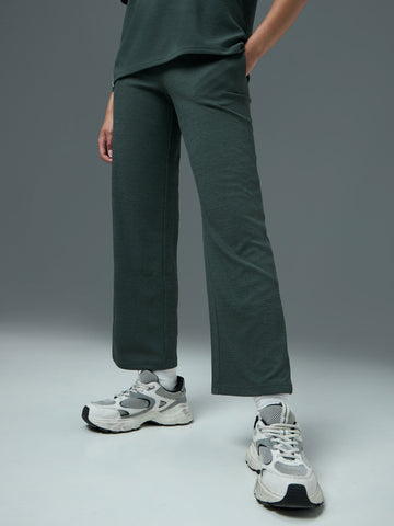 Women Cubic Melange Relaxed Fit Trackpants with DOUBLE COOL