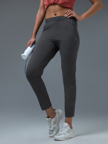 Women Solid Straight Fit Trackpants with 4 Way Crispy