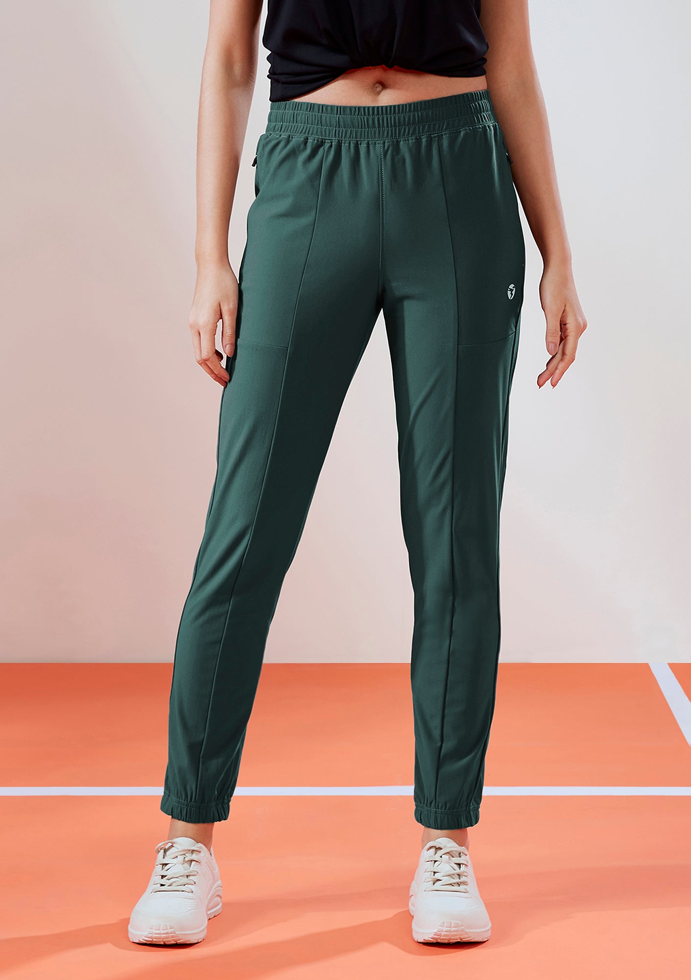 Women Solid Relax Fit Joggers with DURACOOL
