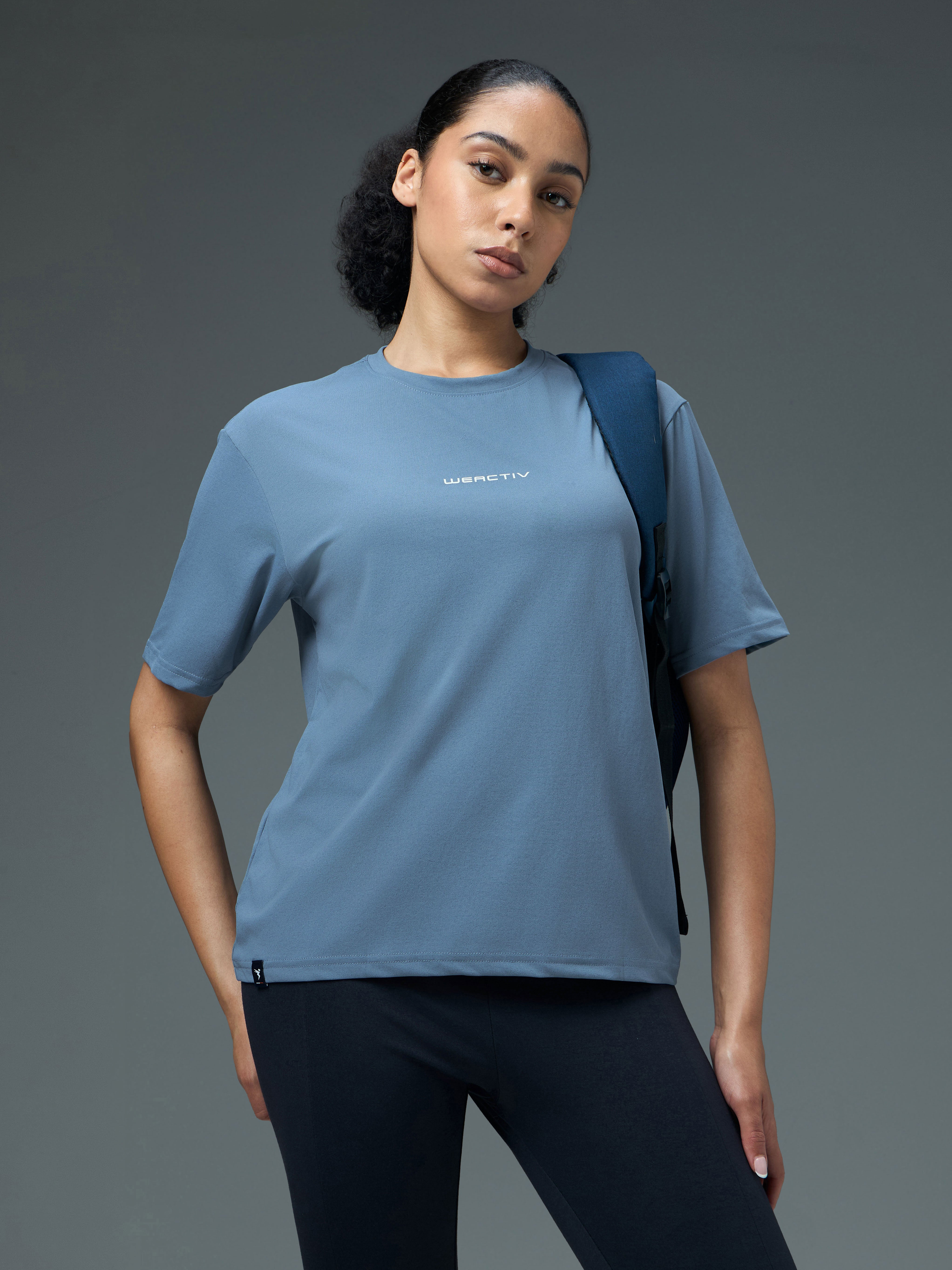 Women Printed Boxy Fit Round Neck T-shirt with COTFLEX