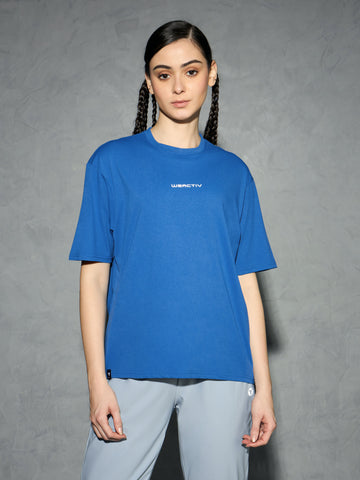 Women Printed Boxy Fit Round Neck T-shirt with COTFLEX