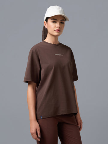 Women Printed Boxy Fit Round Neck T-shirt with COTFLEX