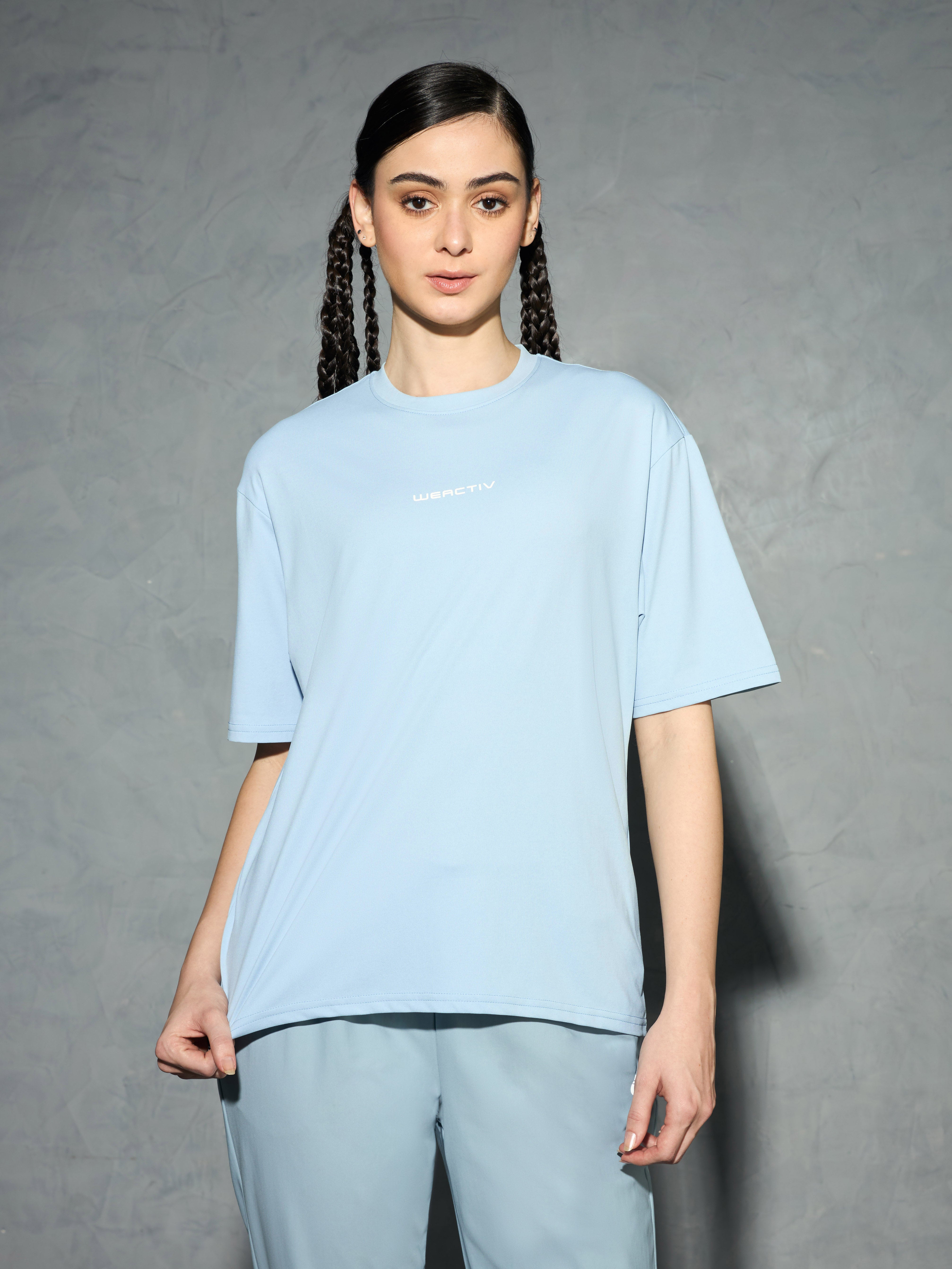 Women Printed Boxy Fit Round Neck T-shirt with COTFLEX