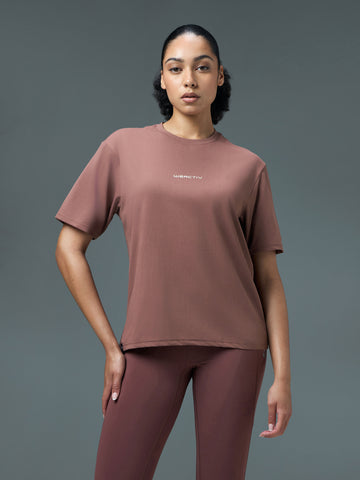 Women Printed Boxy Fit Round Neck T-shirt with COTFLEX