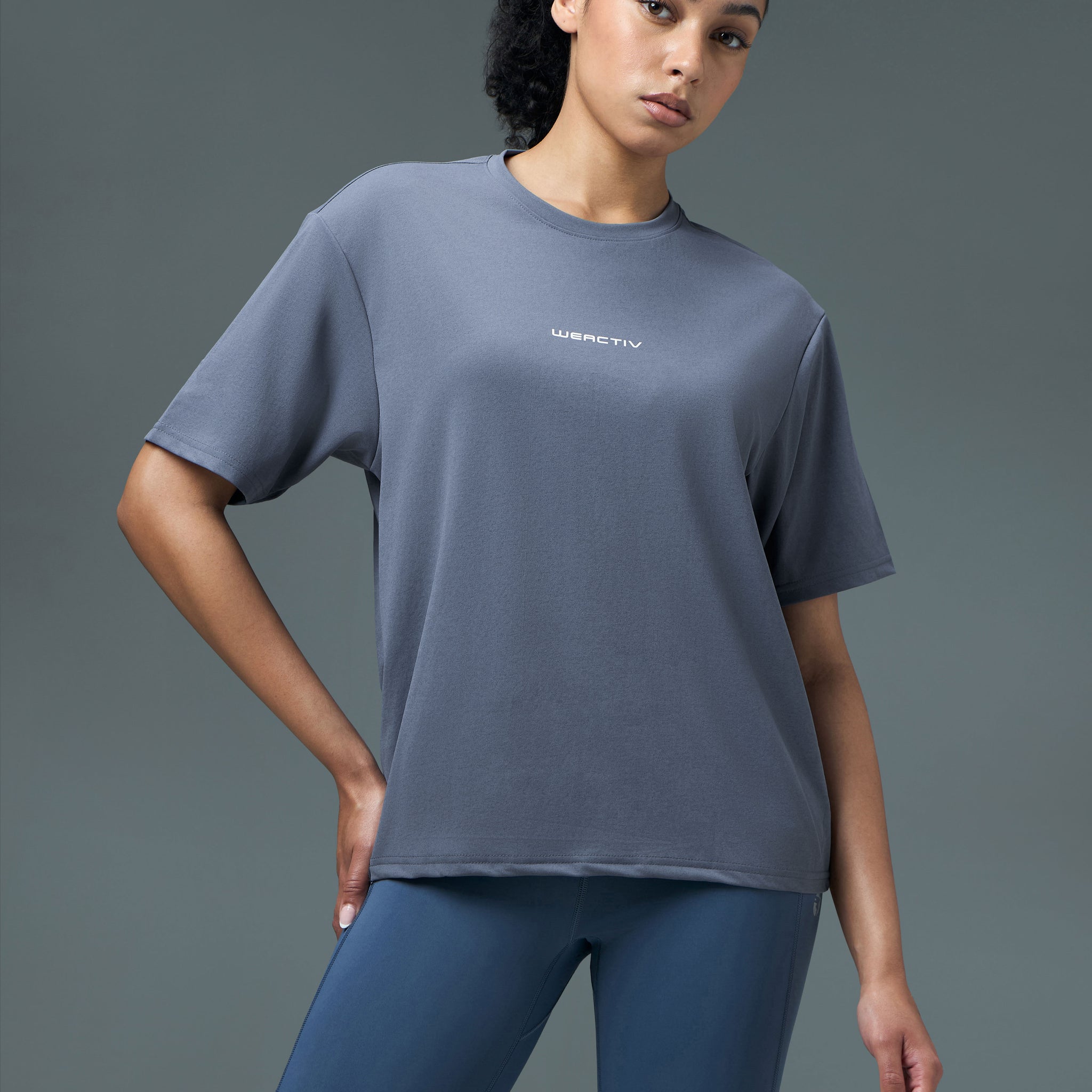 Women Printed Boxy Fit Round Neck T-shirt with COTFLEX