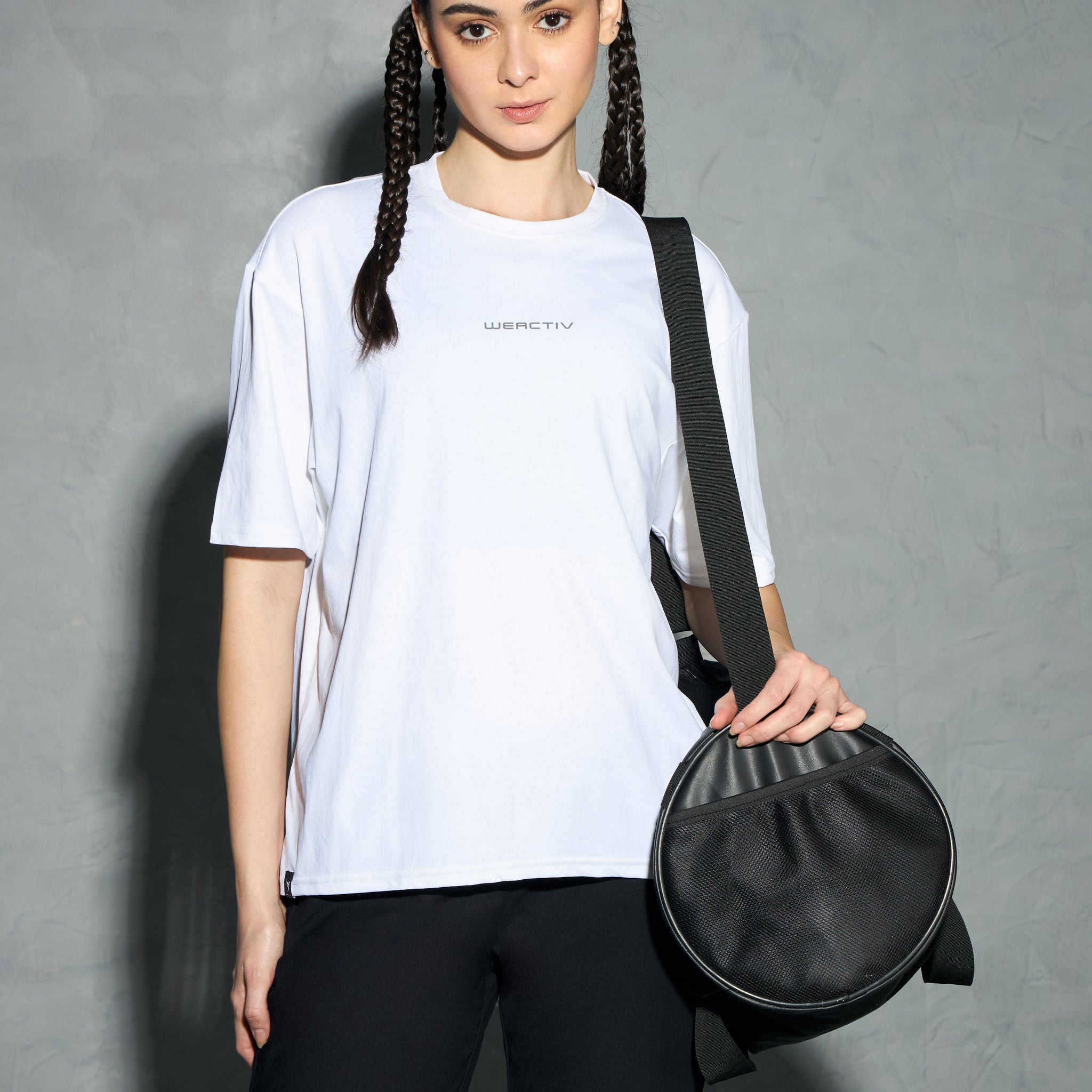 Women Printed Boxy Fit Round Neck T-shirt with COTFLEX