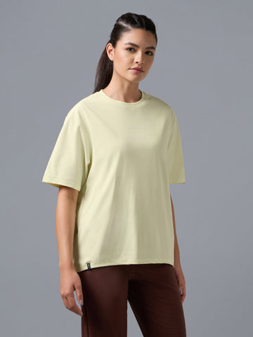 Women Printed Boxy Fit Round Neck T-shirt with COTFLEX