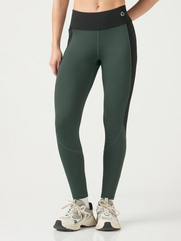 Women Colorblock Slim Fit Tights with ELASTOPLUS