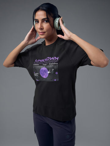 Women Printed Relaxed Fit Round Neck T-shirt with ELASTOPLUS