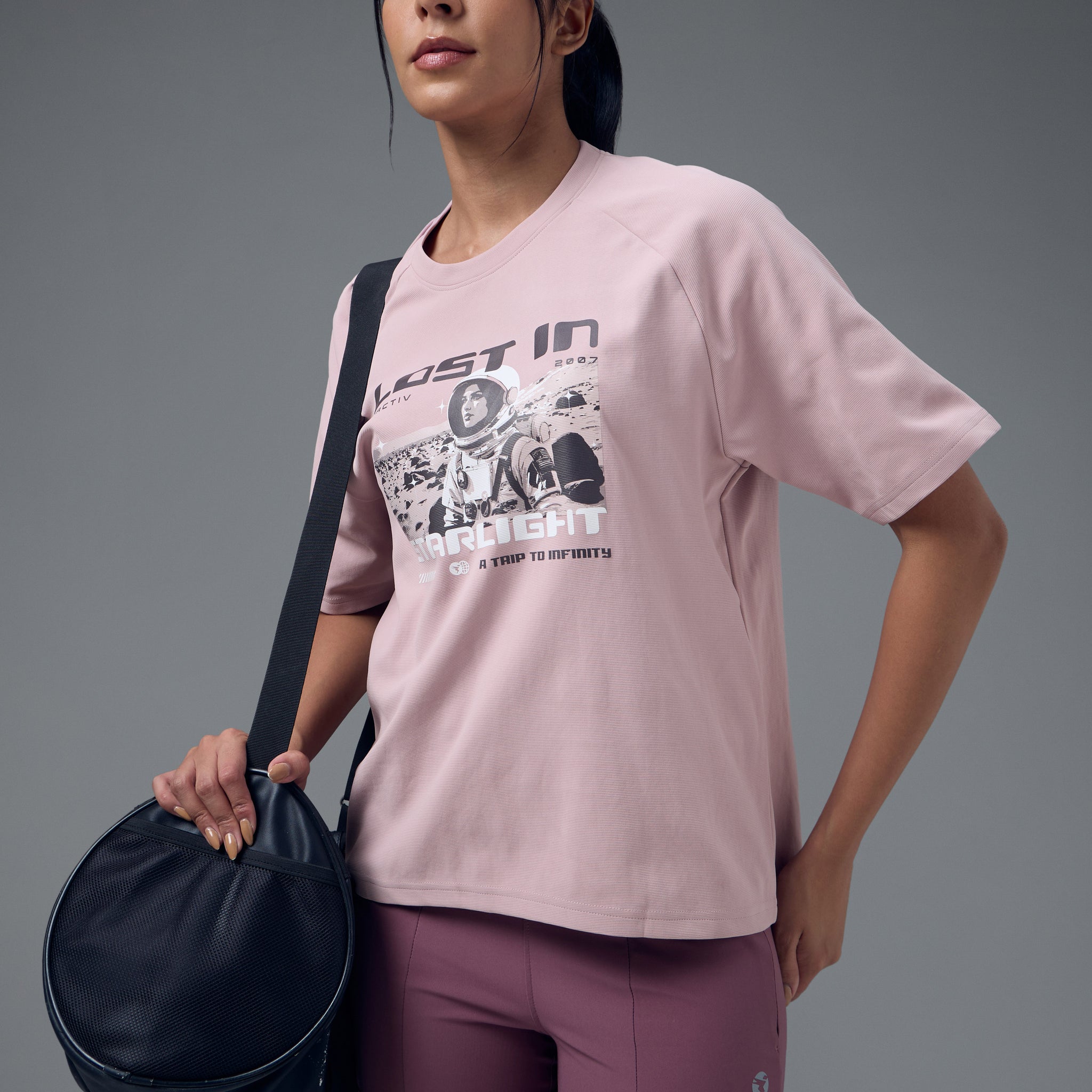 Women Printed Relaxed Fit Round Neck T-shirt with ELASTOPLUS