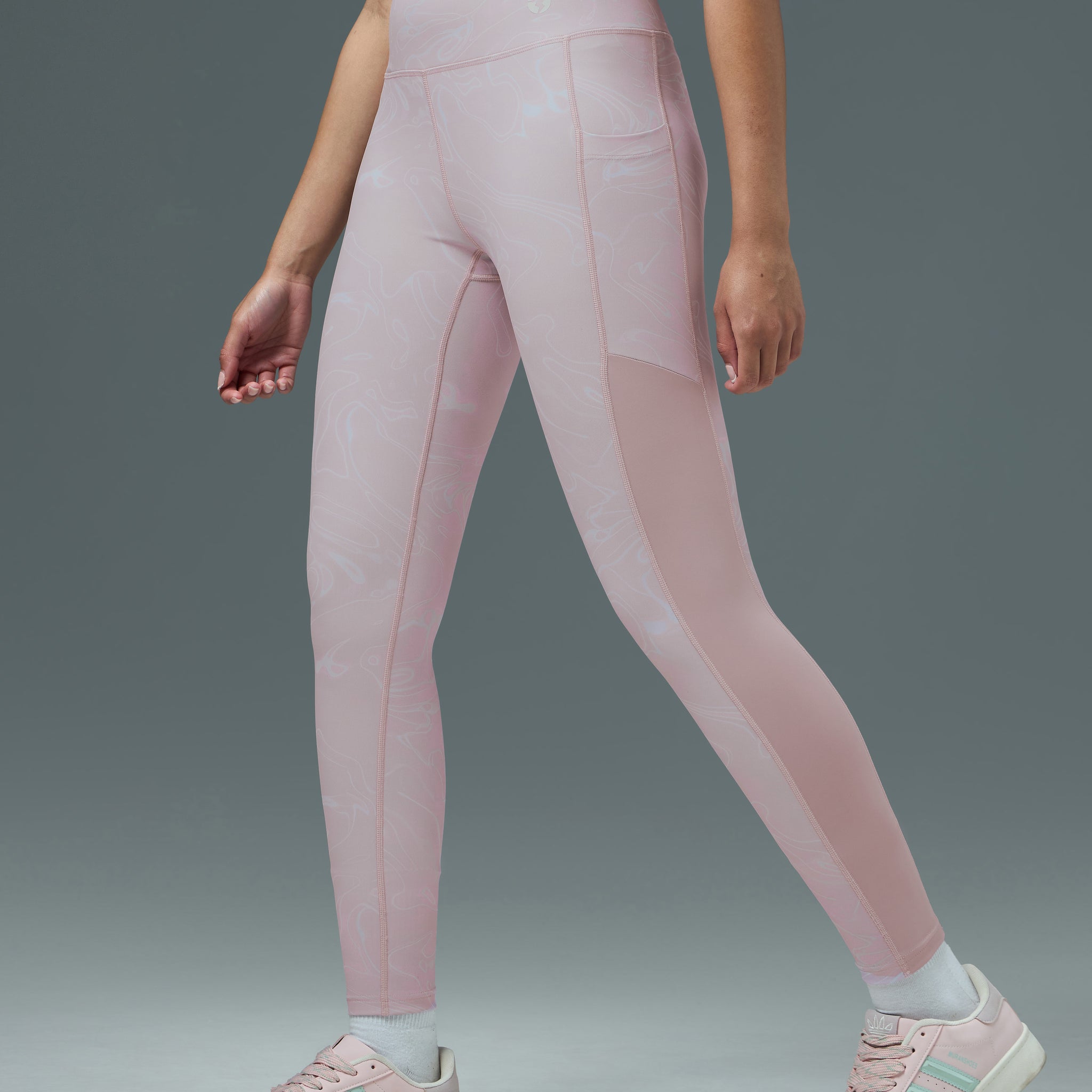 Women Printed Slim Fit Tights with ELASTO PLUS