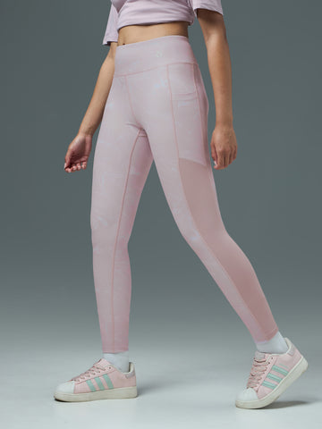 Women Printed Slim Fit Tights with ELASTO PLUS