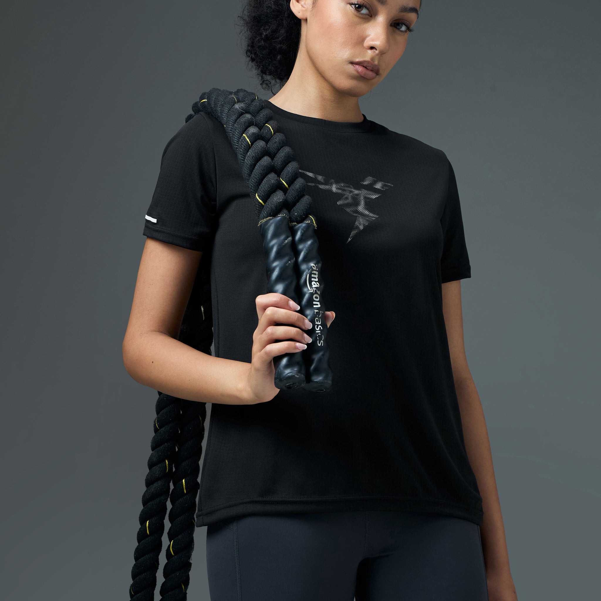 Women Printed Regular Fit Round Neck Sports Tee with TECHNOCOOL+