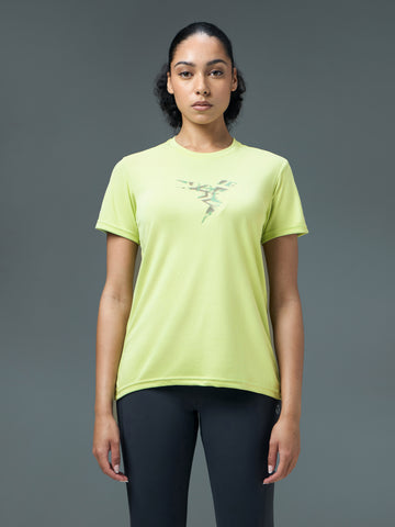 Women Printed Regular Fit Round Neck Sports Tee with TECHNOCOOL+