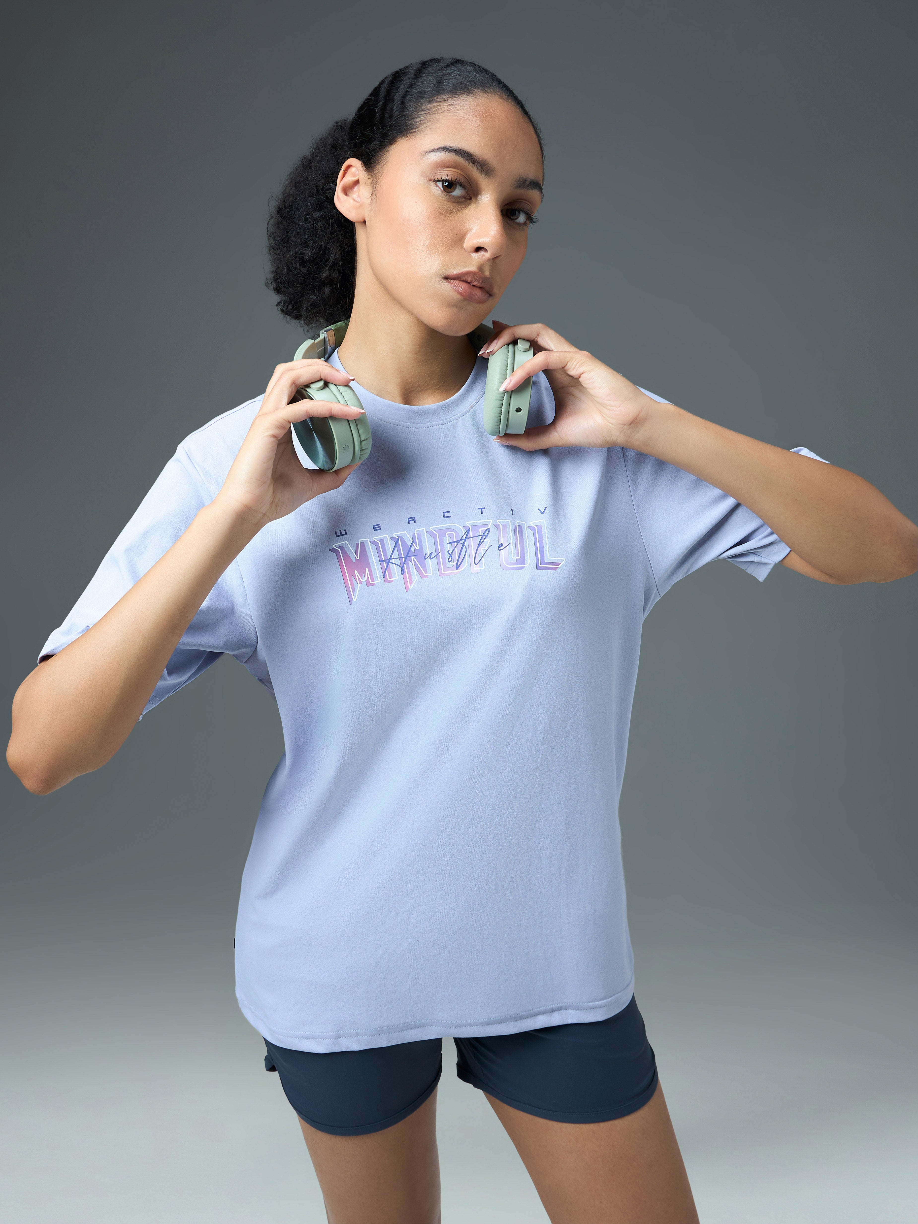 Women Printed Regular Fit Round Neck T-shirt with COTFLEX