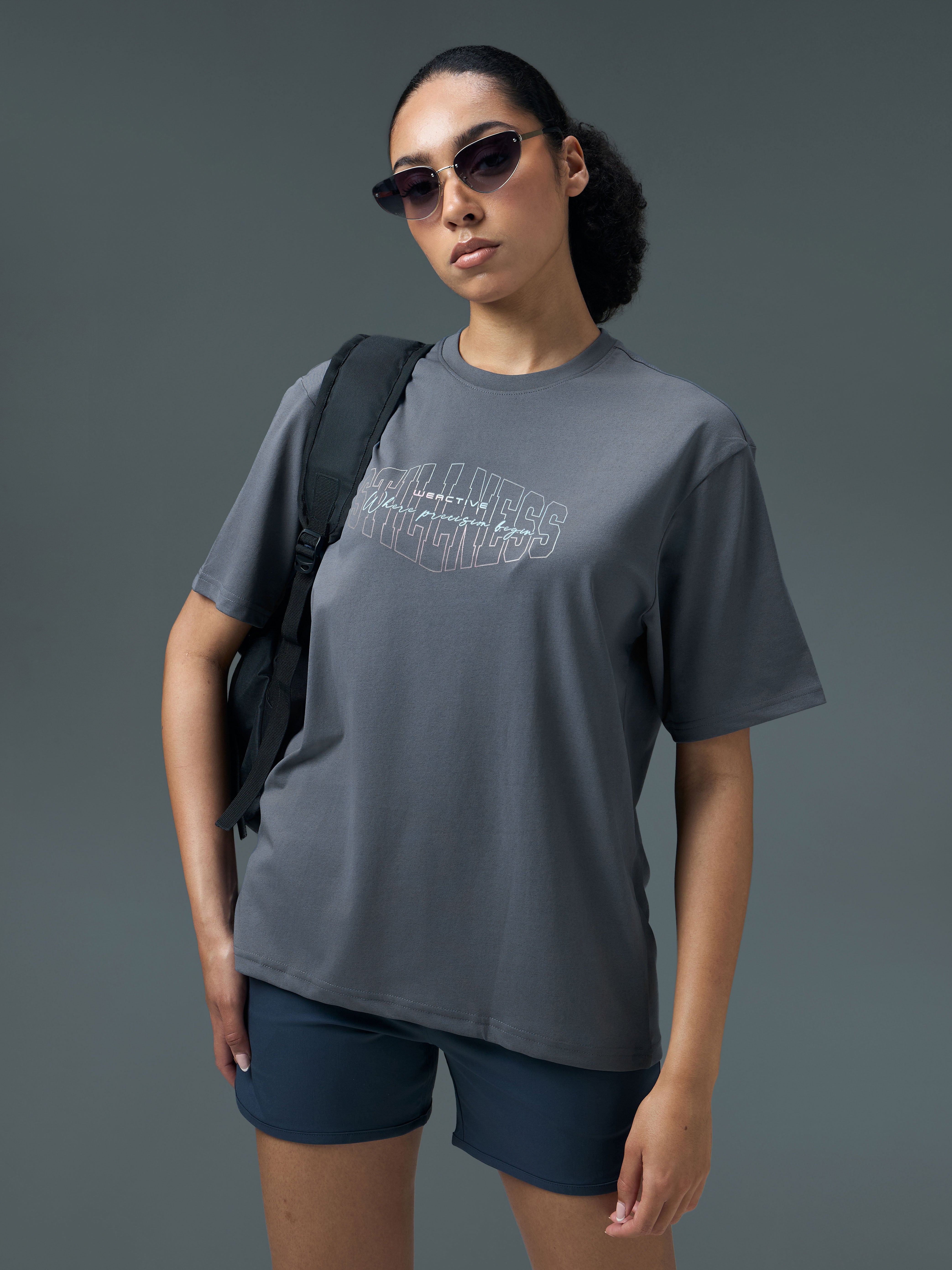 Women Printed Regular Fit Round Neck T-shirt with COTFLEX