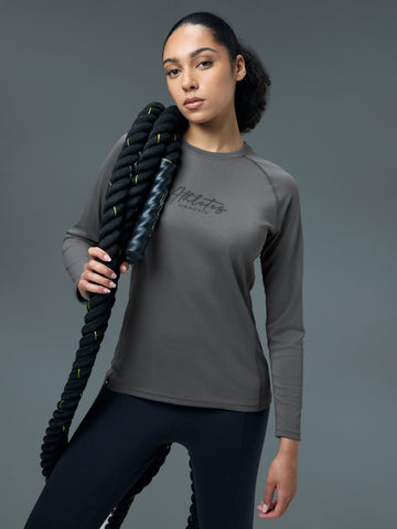 Women Printed Slim Fit Round Neck Sports Tee for Yoga & Fitness with TECHNOCOOL+