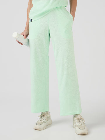 Women Textured Straight Fit Trackpants with COTFLEX